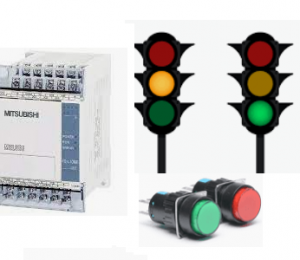 Bài 8: Đèn giao thông 6 đèn (plc Mitsubishi)